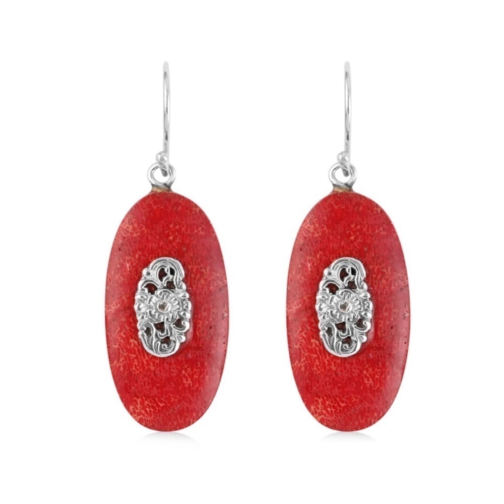 Sponge Coral Earring in Sterling Silver